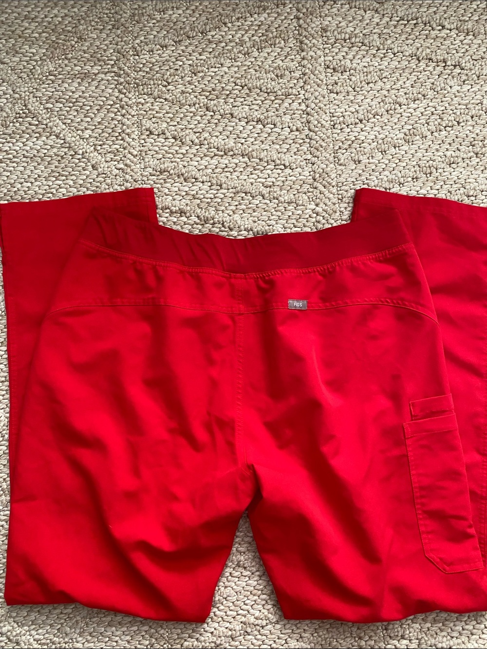 Figs Red Drawstring Kade Scrub Pants size L-tall - Picture 5 of 5